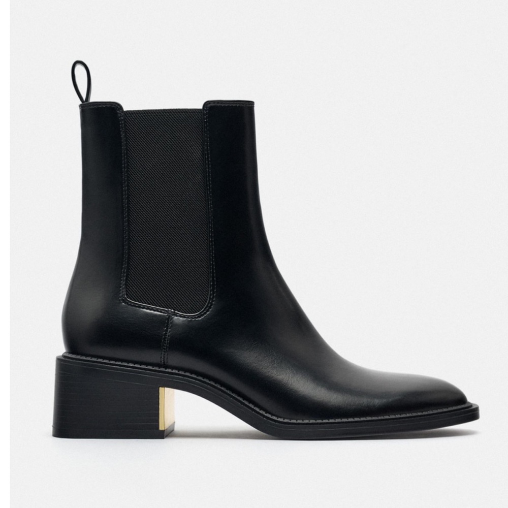 Zara Metal Trim Block Heel
